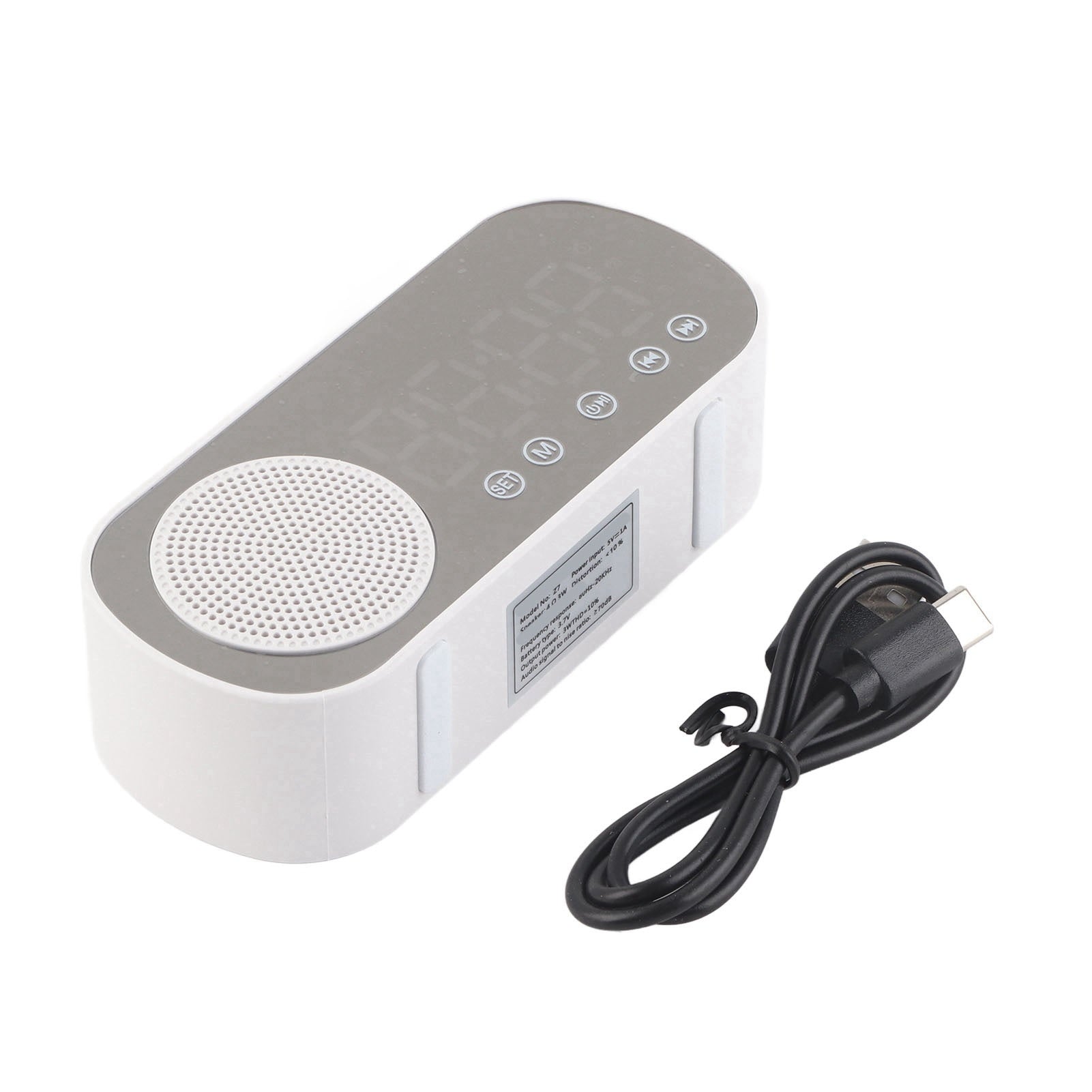 Digital Alarm Clock HIFI FM Radio Rechargeable Bluetooth 5.0 Speaker Mirror Clock for Reading Trip Digital Alarm Clock HIFI FM Radio Rechargeable Bluetooth 5.0 Speaker Mirror Clock for Reading Trip
